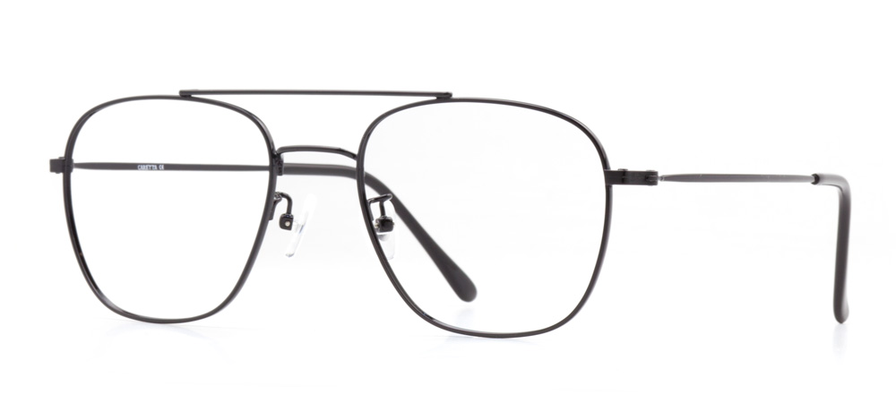 CARETTA Eyeglasses Teenage,Adult Man Rectangular Full-Rimmed Metal Unfiltered CRTTA MTL 7537-C.01